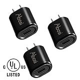Wall Charger Abosi 3 Pack 5V 1A UL Certified Universal Power Adapter USB 1 Port Home Wall Charger Plug Compatible with iPhone Samsung and More Device UL Listed