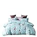 DeerHome Soft Children Duvet Cover Set Twin Blue Wave Small Mermaid Pattern Reversible Boys Girls Bedding Set 3 Pieces with 2 Pillow Cases Best Bedding Gifts for Kids