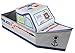 Clever Creations Collapsible Storage Organizer and Ottoman, Perfect Vehicle Themed Toy Chest for Storing Books, Shoes, Games and More, Police Boat