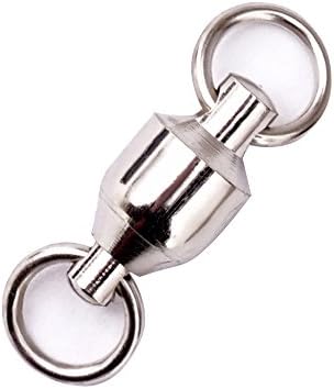 9Tong Ball Bearing Swivels Connector High Strength Stainless Steel Solid Welded Rings Barrel Swivels Saltwater Freshwater Fishing