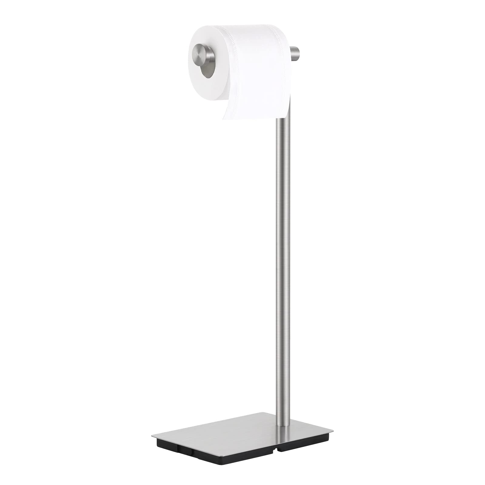 KES Toilet Roll Holder Free Standing, Bathroom Tissue Paper Holder Stand Alone Heavy Duty SUS304 Stainless Steel Brushed Finish, BPH286S1A-2