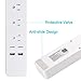 Wifi Smart Power Strip Surge Protector, 3 Smart AC Outlets and 2 Smart USB Ports Individual Control, 6ft Extension Power Cord, Compatible with Amazon Alexa/Google Assistant No Hub Required