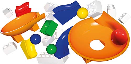 Hubelino Marble Run - 22-Piece Twister Expansion Set - The Original! Made in Germany! - Certified and Award-Winning Marble Run - 100% Compatible with Duplo