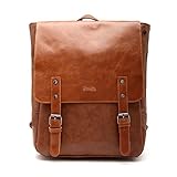 Good&god Pu Crazy Horse Leather-Like Vintage Women's Backpack School Bag