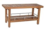 The Original Spa 36" Teak & Stainless Shower Bench With Shelf