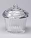 Le'raze Elegant Crystal Cupcake Candy Dish, Cookie's Holder, With Lid for Home/Office Decor Candy Jar
