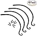 Gray Bunny 4 Pack Outdoor Plant Hanger Hook, 14” Large Modern Durable Iron Wall Hooks for Bird Feeders, Lanterns, Wind Chimes, Patio Decor - Black