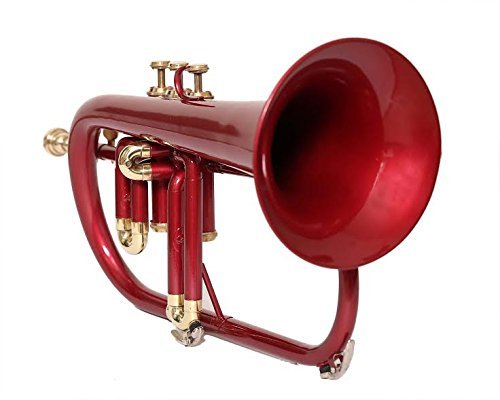 FLUGEL HORN RED COLOR 3 VALVE Bb - Thumbnail 5