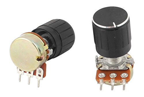 Uxcell a15011600ux0221 2 Piece B10K 10K Ohm 13 mm Rotating Shaft Audio Single Linear Potentiometer Pot