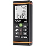 Laser Distance Measure, BEBONCOOL Handheld Digital Distance Meter with LCD Backlight for Distance, Area, Volume and Pythagoras theorem Measurement