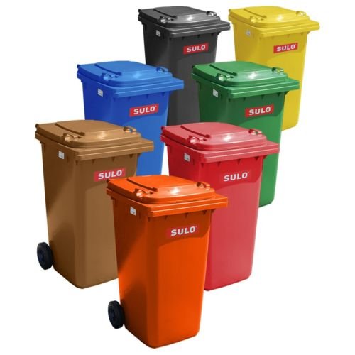 Wheelie bin SULO 240 L, brown, recycling bin, household waste container
