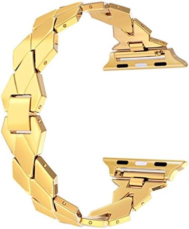 Apple Watch Band 38mm, Rhombus Design Zinc Alloy Metal iWatch Replacement Strap for Apple Watch Series 3, Series 2, Series 1, Sport and Edition (5.11"-7.87")