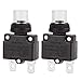 Circuit Breaker,DIYhz Thermal Overload Circuit Breaker 88 Series 10A 32V DC 125/250VAC 50/60Hz Push Button Circuit Breaker Reset Boot Switch and Waterproof Button Transparent Cap 2 Pcs