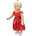 Shero 12-16 Inches Baby Doll's Red Evening Dress