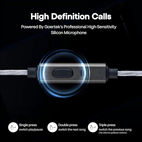 Linsoul SIMGOT EW300 1DD+1Planar+1PZT Hybrid In-Ear Controller, IEM Headphones, Gaming Headphones, Detachable Earphones, OFC Cable Silver for Audiophile (DSP Edition, TypeC With Mic)