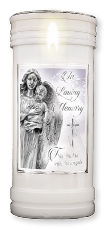 in Loving Memory - Graveside Pillar Candle with Gold Foil Highlights (87941)