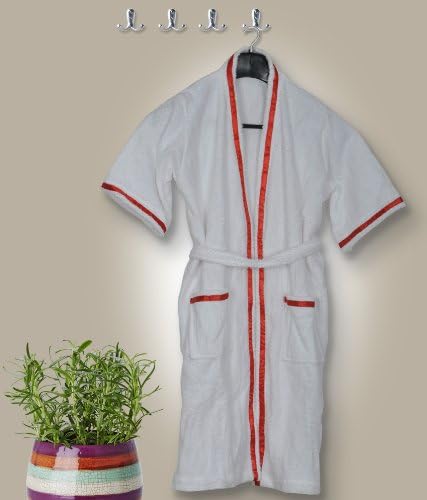 Skumars Love Touch - Solid - Kids Bath Robe - Large - White - Age:12 to 16 Years