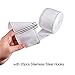 INCREWAY Curtain Accessory, 10 Meters/10.9 Yards White Curtain Heading Deep Pinch Tape Pull Pleat Tape with 20 Pcs Stainless Steel 4 Prong Curtain Pleat Hook Clip