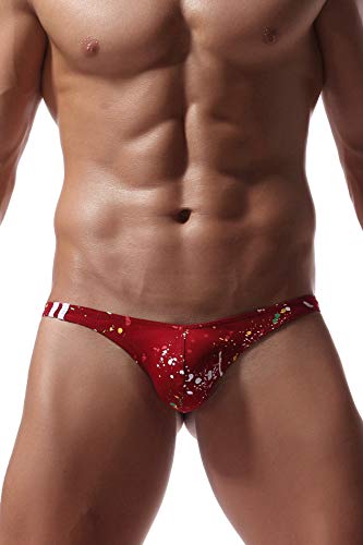 Joefeel Mens Sexy T-Back Thongs Cotton Low Rise Bikini Briefs Underwear