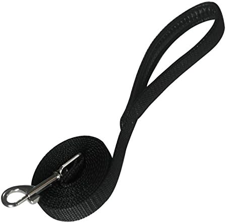 Keaplus 6 ft Dog Leash Strap with Padded Handle, Dog Walking Hiking Training Leash for Small Puppies Medium Dogs Cats (6 ft L x 3/4 in W, Black)