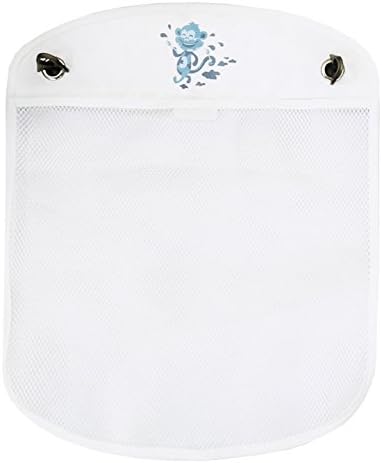 Giggle Burp White Baby Bath Tub Toy Organizer - Simple Bath Toy Net Organizer - Toddler Bath Tub Toy Storage and Clean Up Made Fun (Mucky Monkey)