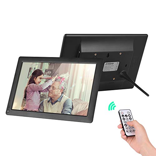 Andoer Digital Picture Frame 10.1 Inch 1280X800 Resolutin IPS Screen Ultra Thin Digital Frame Support Gravity Sensor Motion Detection Function Include 8GB SD Card