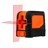 SUAOKI L12R Cross Line Laser Self-Leveling Horizontal and Vertical Line Laser Level (Battery Included)