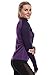 AmeSport Women's Workout Track Jacket Half Zipper Pullover Long Sleeve Yoga Running Shirt With Thumb Hole