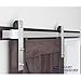 SMARTSTANDARD 5ft Heavy Duty Nickel Sliding Barn Door Hardware Kit - Smoothly and Quietly -Easy to Install - Includes Step-by-Step Installation Instruction Fit 30