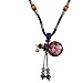 Aromatherapy Essential Oil Difusser Jewelry Necklace Italy Premium Glass Handcraft Aromatherapy Pendant (Necklace Violet)
