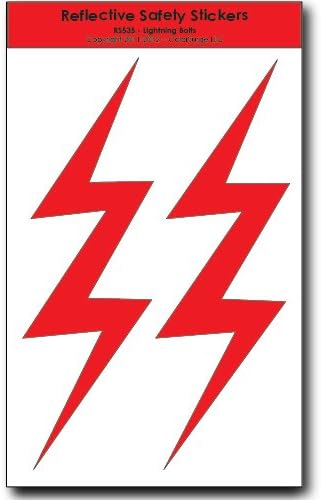 Colorsurge LLC Lighting Bolts Reflective Decals - Red