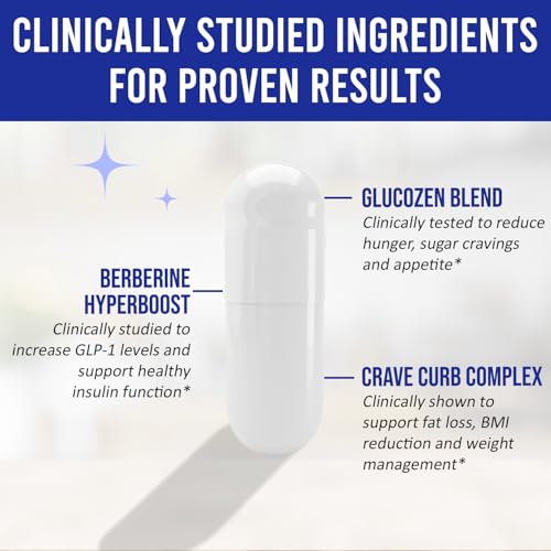 Atrafen GLP Ultra GLP-1 Activator Diet & Weight Loss Supplement Fat Burner, Appetite Suppressant & Metabolism Support Energy & Weight Management Formula for Women & Men GLP-1 Booster - 60 Capsules
