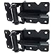 Self Closing Gate Hinge 2-Pack (Black Finish) |The Best Set of Vinyl Fence Gate Hinges|Adjustable to Stop Gate Dragging|Heavy Duty Black Gate Hinges for Vinyl and Wood Fences