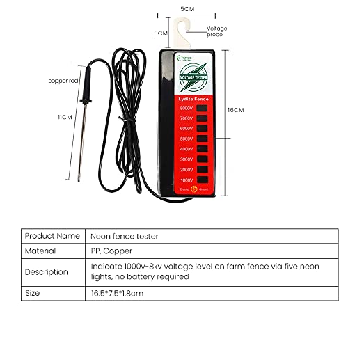 8kv ABS Electric Fence Tester Fence Voltage Tester for Farm Supply