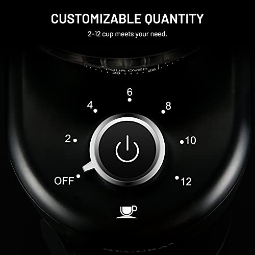 Secura Conical Burr Coffee Grinder, Adjustable Burr Mill with 35 Grind