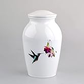 MAKEY'S Hummingbird Large Urns for Human Ashes Adult Male,Affordable Cremation Urn for Crematory or Funeral