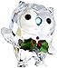 SWAROVSKI 5393324 Hoot-Happy Holidays, A. E. 2018, Clear Crystal with Red/Green
