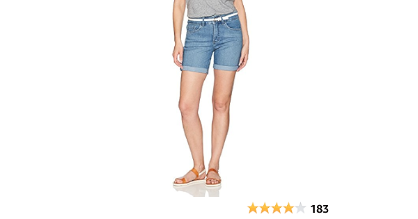 Denim Cuffed Short with Belt at Amazon 