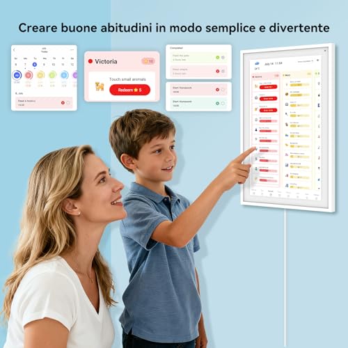TABWEE Digital Calendar 15.6 Inches – Electronic Calendar for Family Organizer, Faccenda Table, Meal Planner, Reward System (Digital Photo Frame)