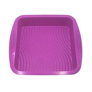 DAYNECETY-Square-Cake-Moulds-Silicone-Baking-Mould-Tin-Tray-Oven-Bakeware-Square-Mould DAYNECETY Square Cake Moulds Silicone Baking Mould Tin Tray Oven Bakeware Square Mould