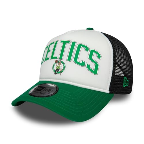 New Era Boston Celtics Basecap Truckercap Kappe verstellbar gebogener Schirm Mesh Basketball grün weiß schwarz - One-Size