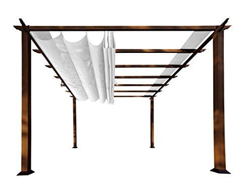 Paragon Outdoor PR11WD2W Backyard Structure Soft Top with Chilean Ipe Frame Valencia Pergola, 11 ...