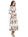 Floerns Women's Long Sleeve Flower Floral Pleated Party Cocktail Maxi Dress