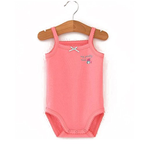 Infants Baby Girls Sleeveless Onseies Tank Top 100% Cotton Baby Bodysuit Pack of Cardigan Onsies for Infants (12-18 Months)