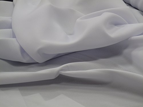 white Solid Poly Poplin Fabric By The Yard - 1 Yard