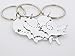 USA map keychain Long Distance Relationship keychain Choose your location States LDR Long Distance Love best friend family going away gift
