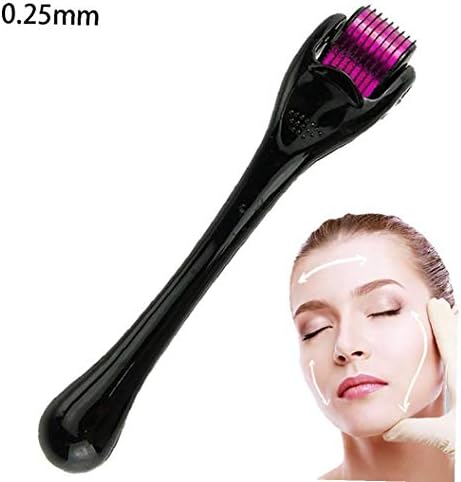 1pc Premium Derma Roller 0.25mm Microneedle Roller Roller face 540 Needle Titanium Micro Instrument Needling Cosmetic Beauty Tool for face (0.25mm)