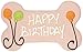Pawsitively Gourmet 6 Inch Happy Birthday Bone Pink Cookies For Dogs, Bulk