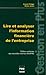 LIRE ET ANALYSER L'INFORMATION FINANCIERE DE L'ENTREPRISE (GESTION EN PLUS) by 