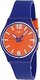 Swatch Originals In Motorino Orange Dial Blue Silicone Mens Watch GN234